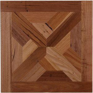 Parquet Flooring Panel feat. Canterbury Demure pattern in 100% Recycled 'Victorian Origins' Reclaimed Australian Hardwood